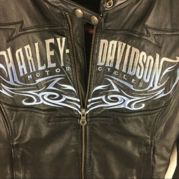 SMALL Harley Davidson Women's Leather Jacket - Picture 4 of 8